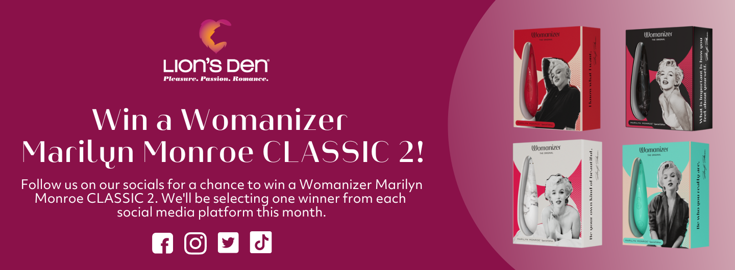 We're giving away a Womanizer Classic 2 (Marilyn Monroe Edition) Sync to 4 lucky followers in the month of June!